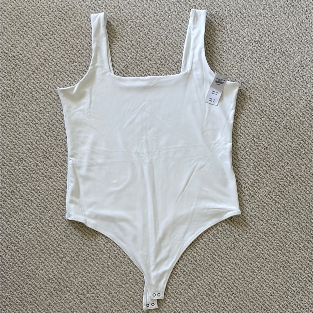 Abercrombie & Fitch Cream Square Neck Bodysuit